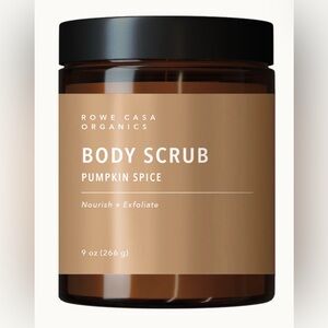 NWT ROWE ORGANICS PUMPKIN SPICE BODY SCRUB 9 OZ JAR COSMETICS/SKINCARE/BODYCARE